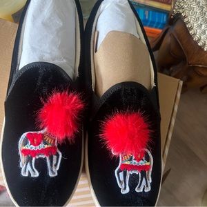 Soludos Velvet Show Pony Sneakers Size 9.5
